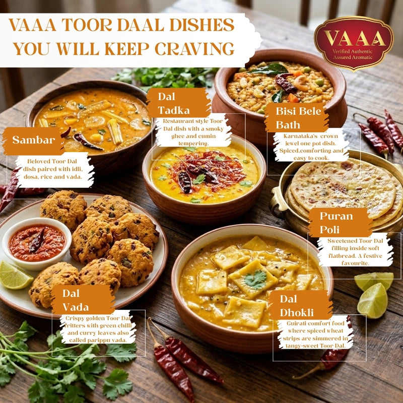 GI-Tagged Kalaburagi Toor Dal 1kg | Natural Unpolished Toor Dal