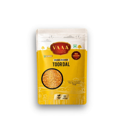 VAAA GI Tagged Kalaburagi Toor Dal – Tur Dal / Arhar Dal / Togari Bele – Premium Unpolished High Calcium Split Pigeon Peas – 1 kg (2×500 g)