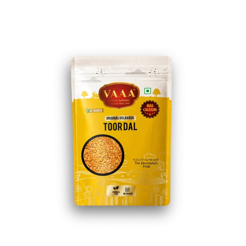 GI-Tagged Kalaburagi Toor Dal 1kg | Natural Unpolished Toor Dal