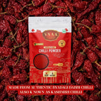 VAAA GI Tagged Byadagi Dabbi (Deluxe) Chilli Powder – Natural Deep Red Colour – Low Spice Kashmiri Style Chilli Powder – No Artificial Colour - 500 Grams.