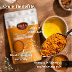 VAAA GI Tagged Lakadong Turmeric Powder – High Curcumin Natural Haldi / Manjal – Premium Unpolished Turmeric from Meghalaya - 500 Grams