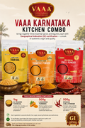 VAAA Karnataka Kitchen Combo – GI Tagged Toor Dal (1kg) + Lakadong Turmeric (500g) + Byadagi Chilli Powder (500g)